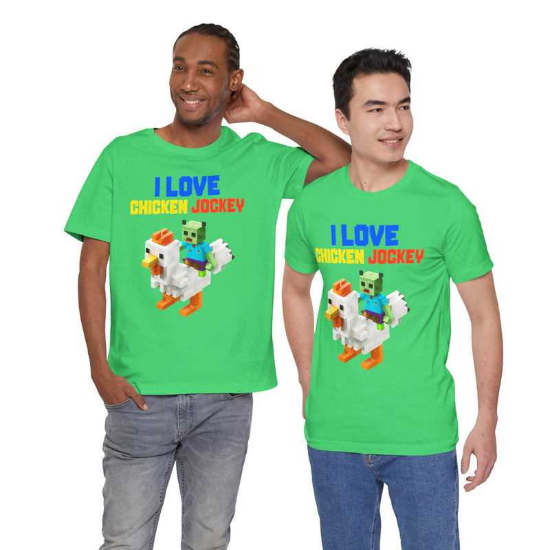 Video Game Movie I Love Chicken Jockey Tee - Unisex Short Sleeve T-Shirt