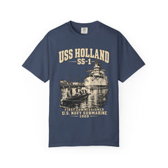 USS Holland SS-1 Submarine Vintage Graphic T-Shirt — Navy History Tee