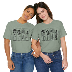 Nature-Inspired Unisex Jersey Tee, Tree Graphic T-Shirt, Eco-Friendly Fashion, Gift for Nature Lovers, Casual Wear, Outdoor Adventure