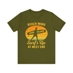 Beach Vibes Unisex Tee - Surf's Up Long Island | Summer Shirt, Casual Wear, Beach Lover Gift, Surfing Apparel, Vacation Tee