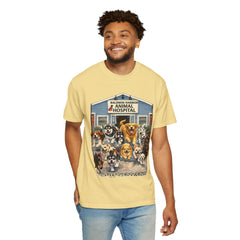 Pitbull Added "Who Let the Dogs Out?" Baldwin Harbor Animal Hospital Cute Vet Clinic T Shirt