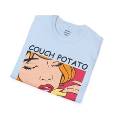Couch Potato Pop Art Girl Unisex Softstyle T-Shirt