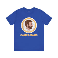 Bearded Graphic Tee - Funny Caucasians Satire Head Shot Unisex Jersey Short Sleeve Tee