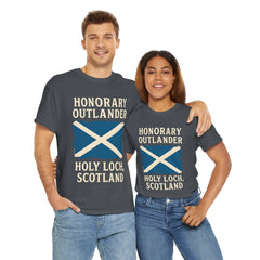 Honorary Outlander Heavy Cotton Tee, Holy Loch Scotland Shirt, Outlander Fan Gift, Casual Tee, Travel Souvenir, Unisex T-Shirt