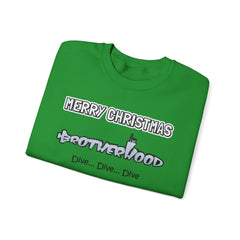 Bolder Font MERRY  CHRISTMAS Submarine Brotherhood -Unisex Crewneck Sweatshirt