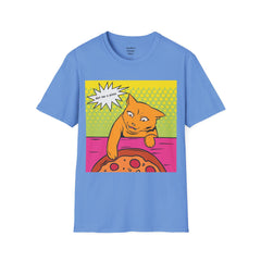 GET ME A PIZZA Cat Pop Art Unisex Softstyle T Shirt  For the Feline or Pizza Lover in all of us.