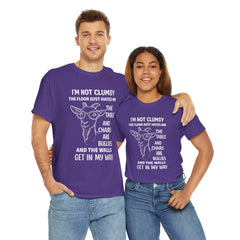 Clumsy Funny Goat Graphic Tee | Unisex Heavy Cotton Tee | Great Gift for Animal Lovers, Birthdays, Casual Wear, Humorous Gifts, Everyday Style