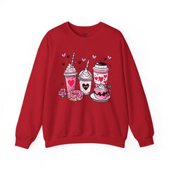 Woman's Valentine Beverages-  Unisex Heavy Blend™ Crewneck Sweatshirt