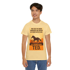 Desert Adventure Tee, Funny Horse Song T-Shirt, Gift for Horse Lovers, Unisex Cotton Tee for All Occasions, Unique Quote Shirt
