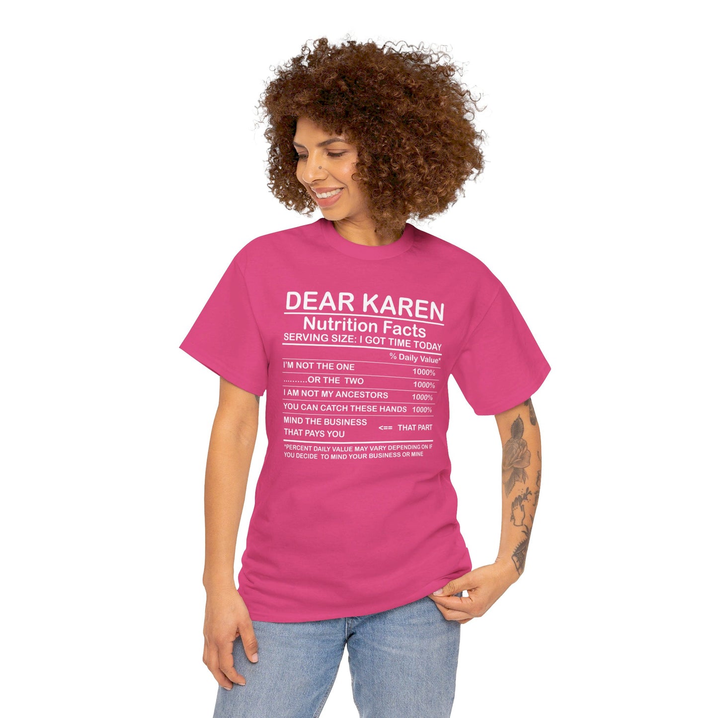 Karen Nutritional Facts Unisex Heavy Cotton Tee