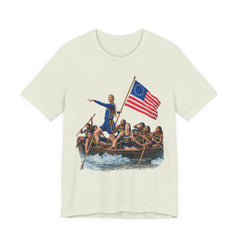 Historical Fever Patriot T‑Shirt — Revolutionary Flag Rowboat Design