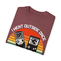 Retro Gamer Unisex T-Shirt - "I Went Outside Once"