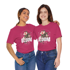 Bloom Stronger Unisex Jersey Tee - Positive Vibes Floral Design