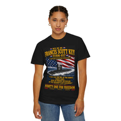 USS Francis Scott Key SSBN-657 Submarine T-Shirt – Forty One for Freedom, American Flag Patriotic Tee