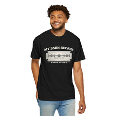 My SSBN Became Razor Blades Graphic Vintage Submarine Veteran Tee