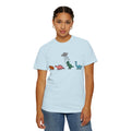 Dinosaur UFO Retro Unisex Garment-Dyed T-shirt