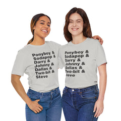 The Outsiders Shirt, Greasers Characters Shirt, Unisex Jersey Short Sleeve Tee