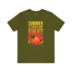Summer Vibes Unisex Tee - "Summer, It Turns Me Upside Down" Graphic Shirt