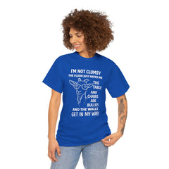Clumsy Funny Goat Graphic Tee | Unisex Heavy Cotton Tee | Great Gift for Animal Lovers, Birthdays, Casual Wear, Humorous Gifts, Everyday Style