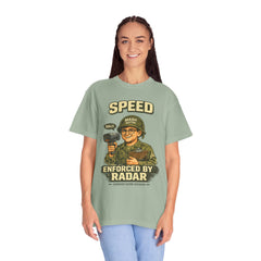 Speed Enforced By Radar T-Shirt — MASH 4077 Retro Traffic Cop Graphic Tee