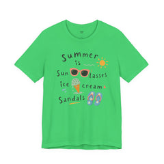 Summer Is — Graphic Tee (Sunglasses, Ice Cream & Sandals)