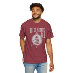 He Is Rizzin' Vintage Playing Basketball Shirt  -  Unisex T Shirt