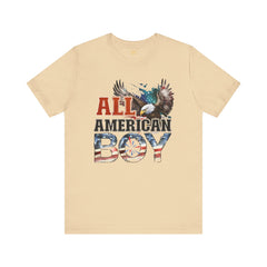 All American Boy With Eagle Graphic, Unisex Jersey Short Sleeve Tee