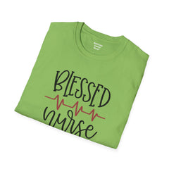 Blessed Nurse - Unisex Softstyle T-Shirt | Nurse Awareness, Medical Wear, Gift For Her, Scrubs Tee, Medical Staff Gift, Registered Nurse, RN