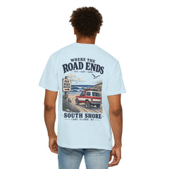 Where the Road Ends Long Island Unisex Garment-Dyed T-shirt