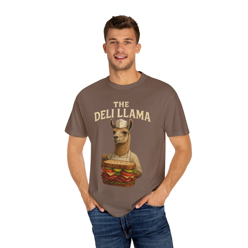 Funny Deli Llama Unisex T-Shirt - Perfect for Foodies and Animal Lovers