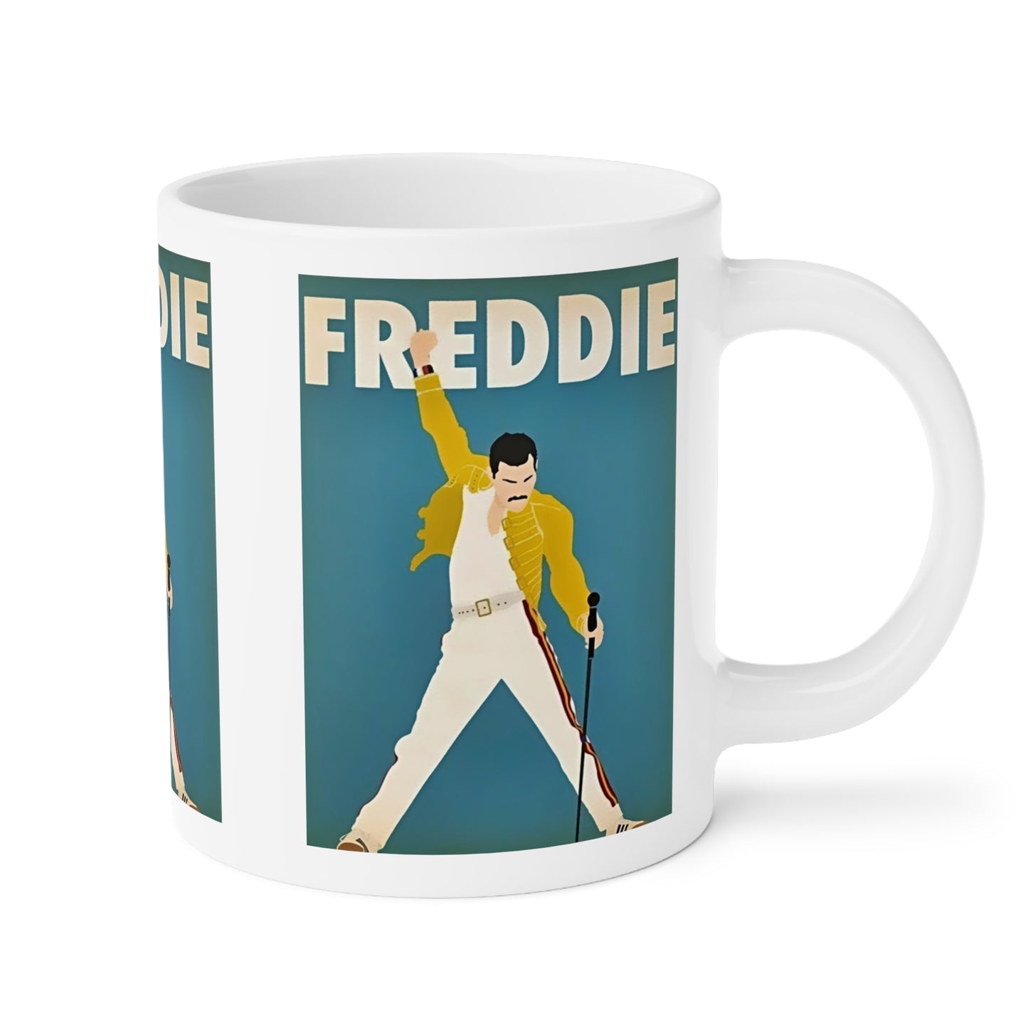 Freddie Mercury On Stage, Three Graphic Image Ceramic Mugs (11oz\15oz\20oz)