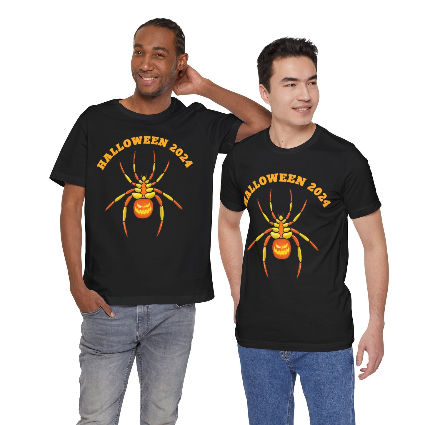 Halloween 2024 Pumpkin Spider - Graphic Unisex Jersey Short Sleeve Tee