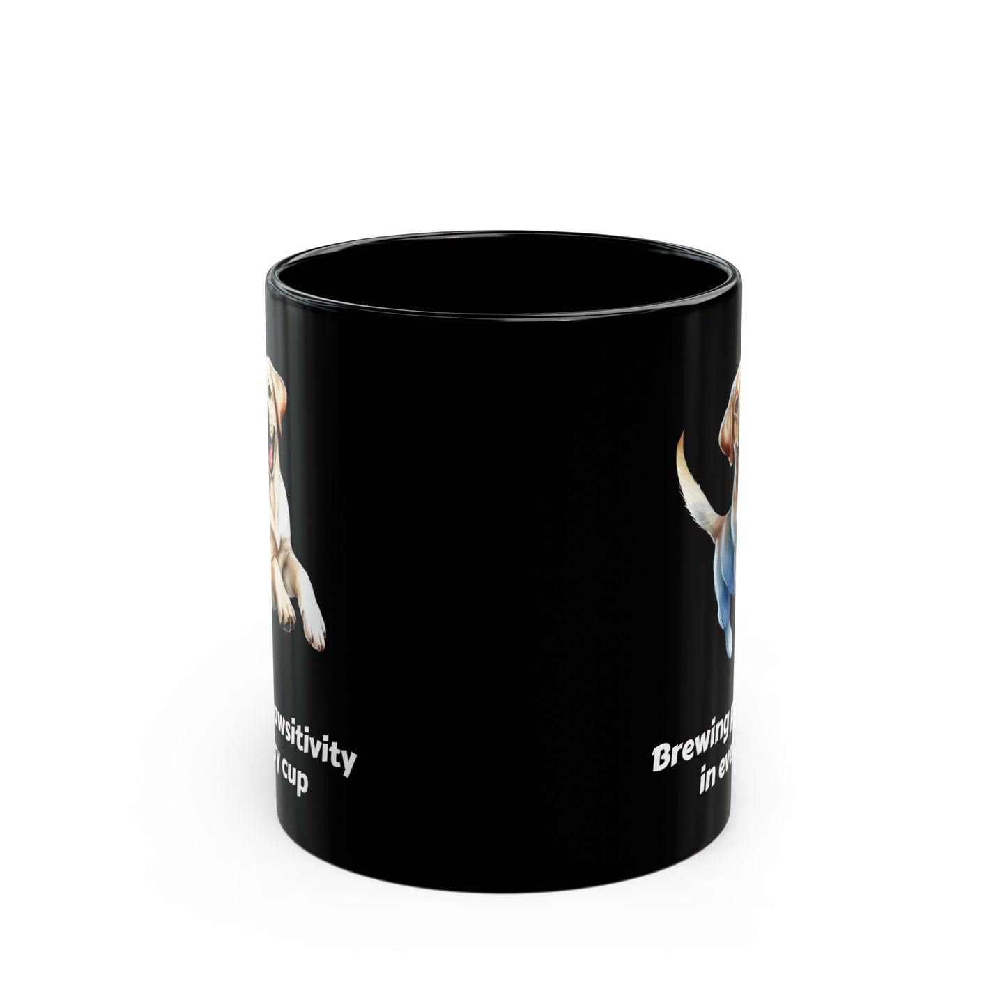 Golden Retriever Black Mug (11oz, 15oz), Brewing Pawsitivity In Every Cup