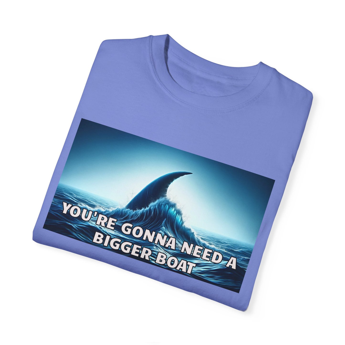 Jaws Movie  Influenced shark fin quote Mural Graphic - Unisex Comfort Colors Shirt