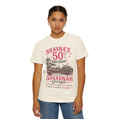 Bhavna Personalized 50th Birthday Girls Trip Savannah, Georgia T-Shirt