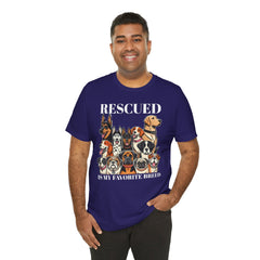 RESCUED IS MY Favorite Breed - Unisex Jersey Short Sleeve Tee