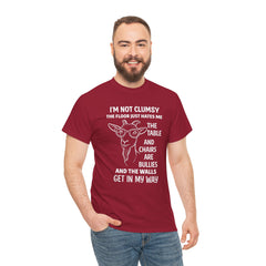 Clumsy Funny Goat Graphic Tee | Unisex Heavy Cotton Tee | Great Gift for Animal Lovers, Birthdays, Casual Wear, Humorous Gifts, Everyday Style
