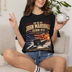 USS John Marshall SSBN-611 'Forty One for Freedom' Patriotic T-Shirt