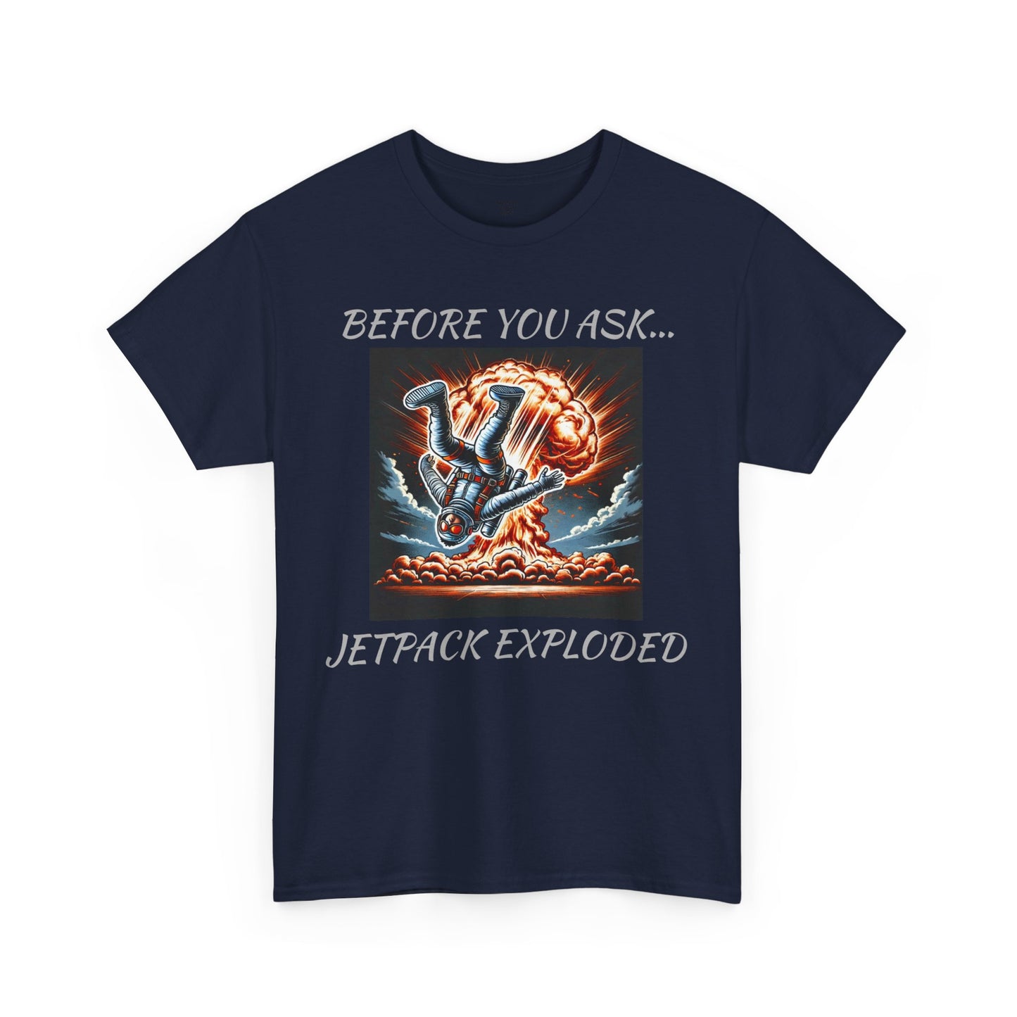 Amputee Exploding JetPack Humor - Unisex Garment-Dyed T-shirt