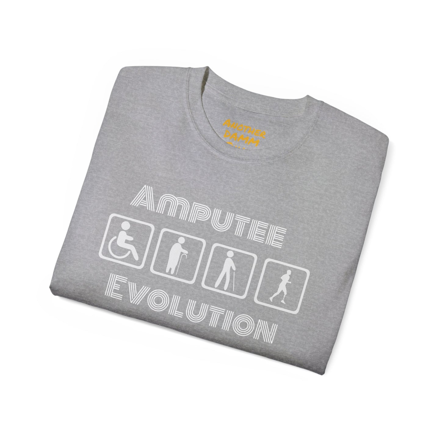 Amputee Evolution - Unisex Ultra Cotton Tee | Amputee, Leg Amputee, Limb Awareness, Prosthetic, Gift For Him, Gift For Her, Motivational Tee