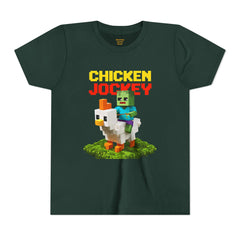 Youth Chicken Jockey Tee - Fun Gamer T-Shirt for Kids