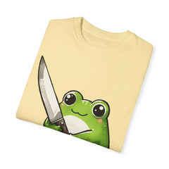 Retro Frog Graphic Shirt, 90s Cute Frog Tee, Nature Shirt, Knife wielding Frog Tee, Frog Lovers, Vintage Relaxed Fit T-shirt, gift for her