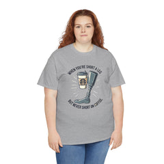 Amputee Coffee Humor - Unisex Heavy Cotton Tee