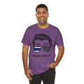 BACK THE BLUE Dad with Glasses, Graphic Unisex Short Sleeve Tee