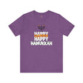 Happy Hanukkah Menorah - Unisex Jersey Short Sleeve Tee