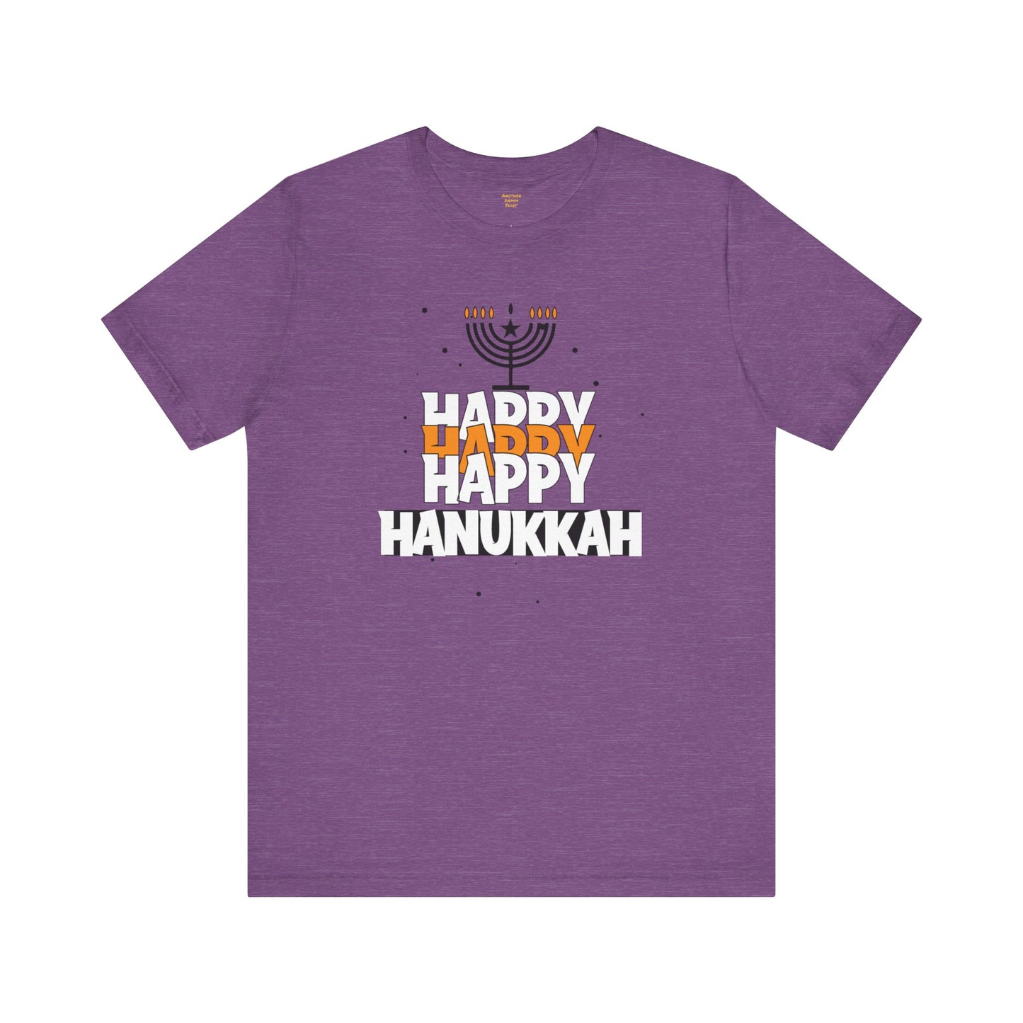 Happy Hanukkah Menorah - Unisex Jersey Short Sleeve Tee