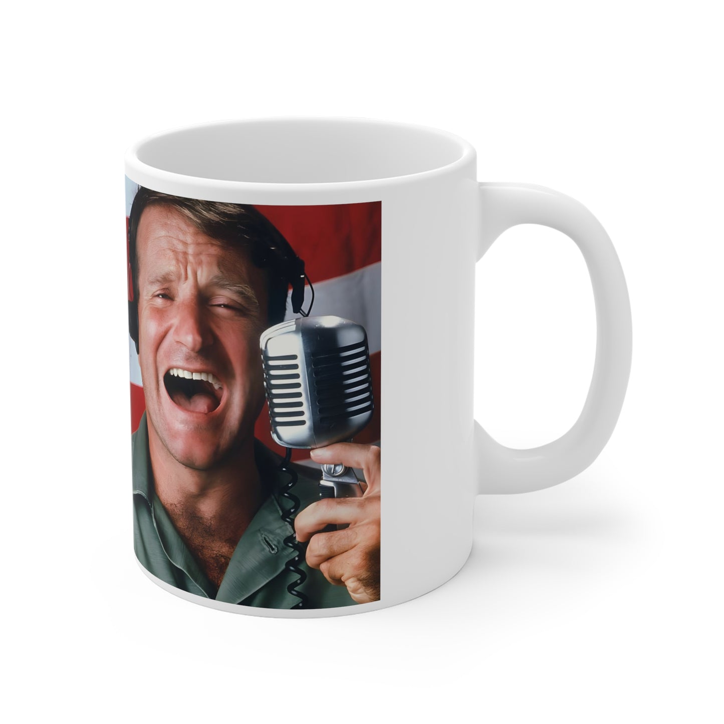 Adrian Cronauer says Good Morning Vietnam - Ceramic Mugs (11oz\15oz\20oz) Vietnam, Robin Williams, Movie Quote, Fan Gift, Funny Movie,