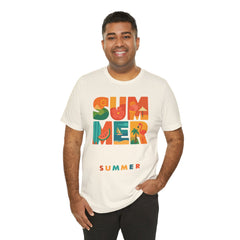 Summer Graphic Tee — Colorful Tropical "SUMMER" Typography T-Shirt