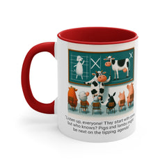 COW TIPPING Awareness - Accent Mugs | Cow Tipping Is Real, Bovine Humor. Gift For Him, Gift For Her, Farm Humor, Cow Fan Gift, Farm Animal