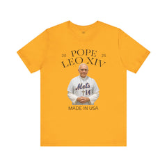 Pope Leo XIV New York Mets Fan Short Sleeve Tee - Made in USA